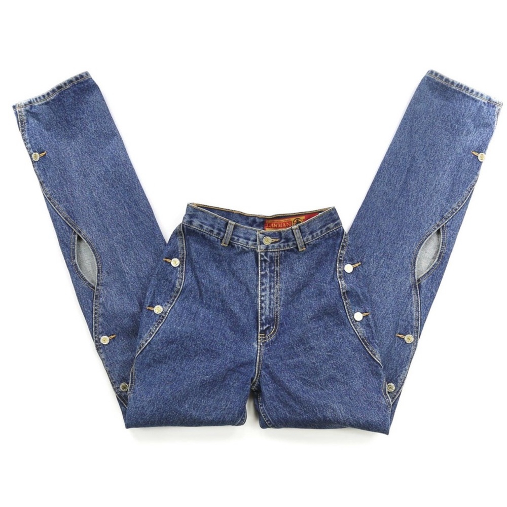 High Rise Peekaboo Lawman Jeans